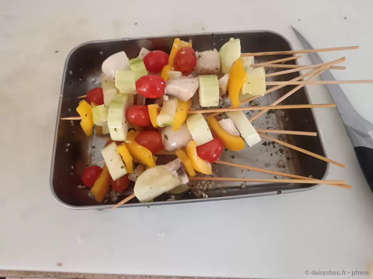 Vue secondaire de la recette Brochettes de légumes marinés au grill