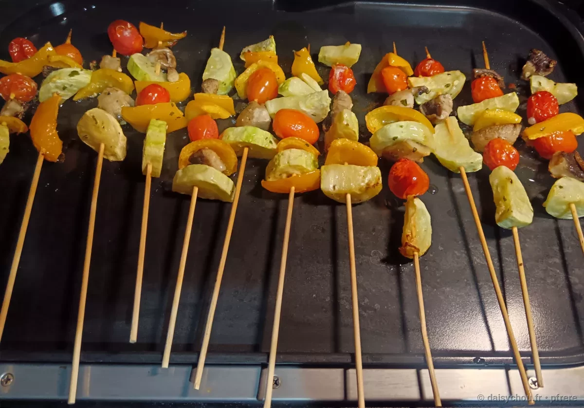 Vue secondaire de la recette Brochettes de légumes marinés au grill