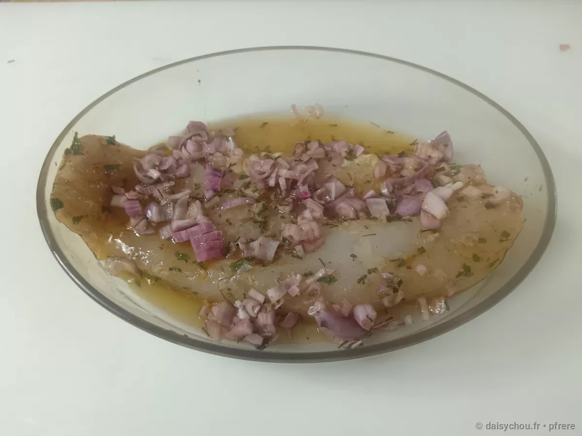 Vue secondaire de la recette Filet de sandre aux échalotes