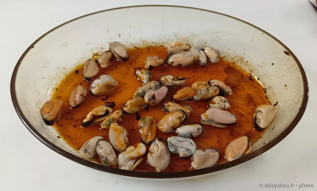 Vue secondaire de la recette Riz au poulet, chorizo, crevettes et moules