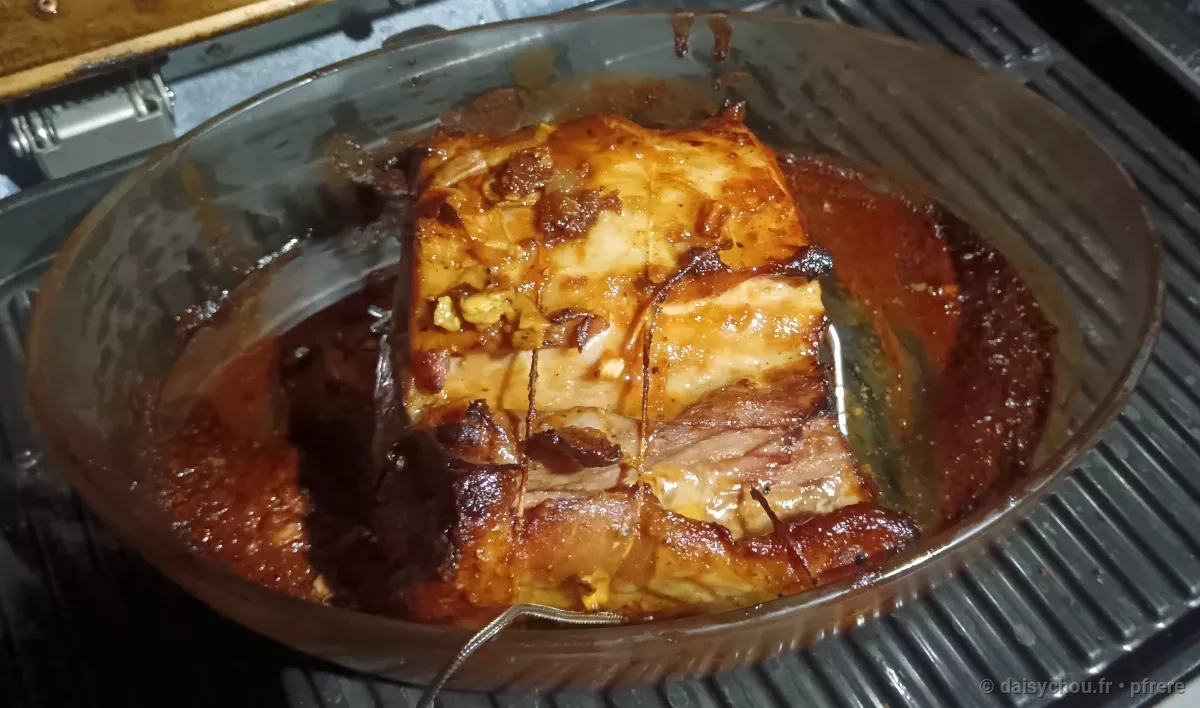 Vue secondaire de la recette Rôti de porc mariné à la sauce huître